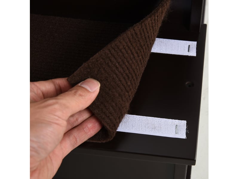  Escalier pour votre petit compagnon en mdf marron foncé à 4 marches avec tapis amovibles antidérapants pour lit et canapé  - Conforama E