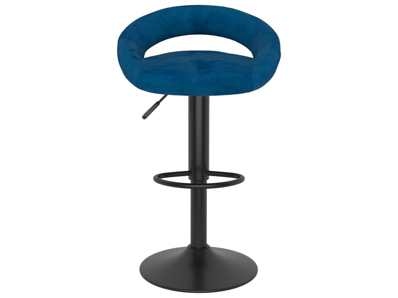  Lot de 2 tabouret de bar, chaise de bar bleu velours shl22264  - Conforama C