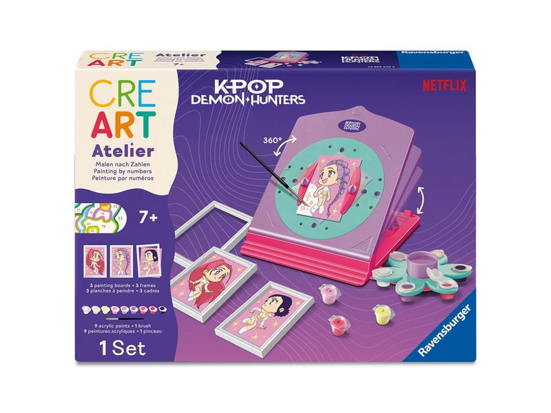 Kit peinture par numeros creart kpop demon hunters 7 ans avec chevalet pivotant 360 1-23309222 - Conforama A