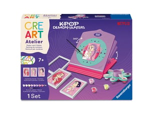 Kit peinture par numeros creart kpop demon hunters 7 ans avec chevalet pivotant 360