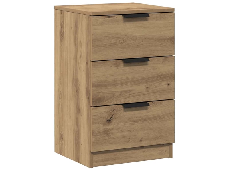 Table de chevet chêne artisanal 40x36x65 cm bois d'ingénierie  - Conforama A