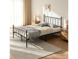 Lit simple 140x200 cm TCQPZ coloris noir