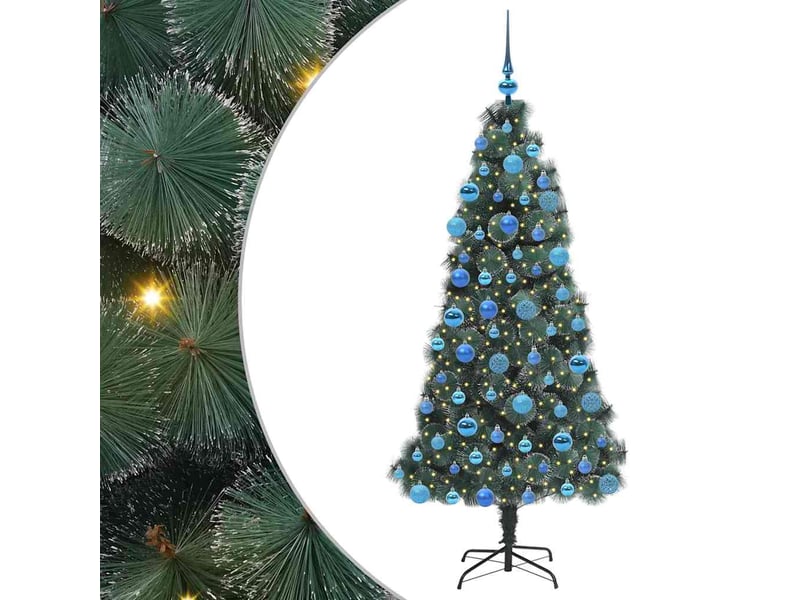  Sapin de noël, arbre de noël artificiel pré-éclairé avec ensemble de boules shl299  - Conforama A