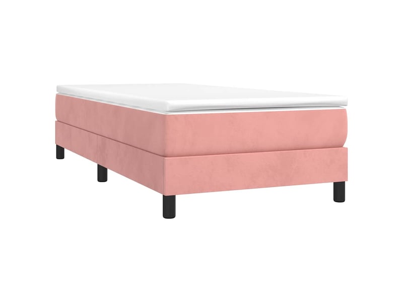  Lit simple- lit adulte -  cadre de lit à lattes rose 80x200 cm velours  - Conforama B
