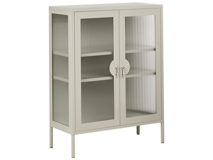Meuble de rangement gleora métal beige clair
