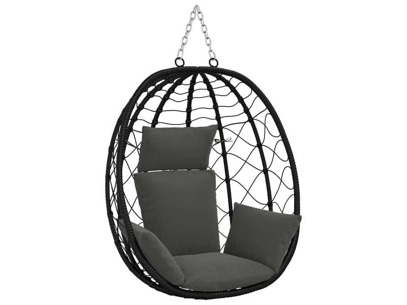 Coussin pour balançoire de chaise d'œuf, coussin d'intérieur et d'extérieur adirondack putten 100 % polyester anthracite cf50058 - Conforama A