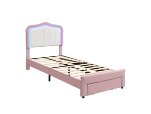 Lit combiné 90x200 cm <strong>SAPGAKS</strong> <strong></strong> coloris rose