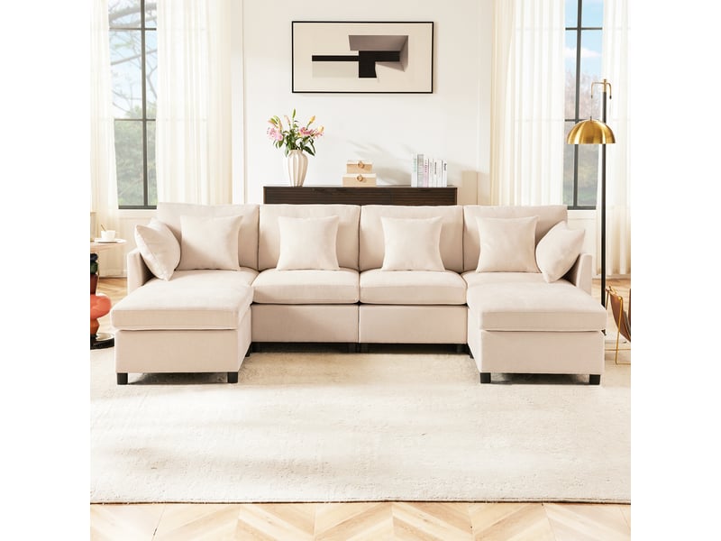  Canapé convertible, canapé-lit, design moderne, en tissu chenille, pour intérieur, mobilier pour espace de vie  - Conforama E