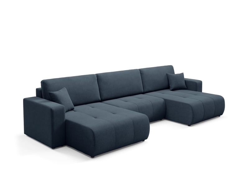 Canapé d'angle convertible molinio u bleu - Conforama C