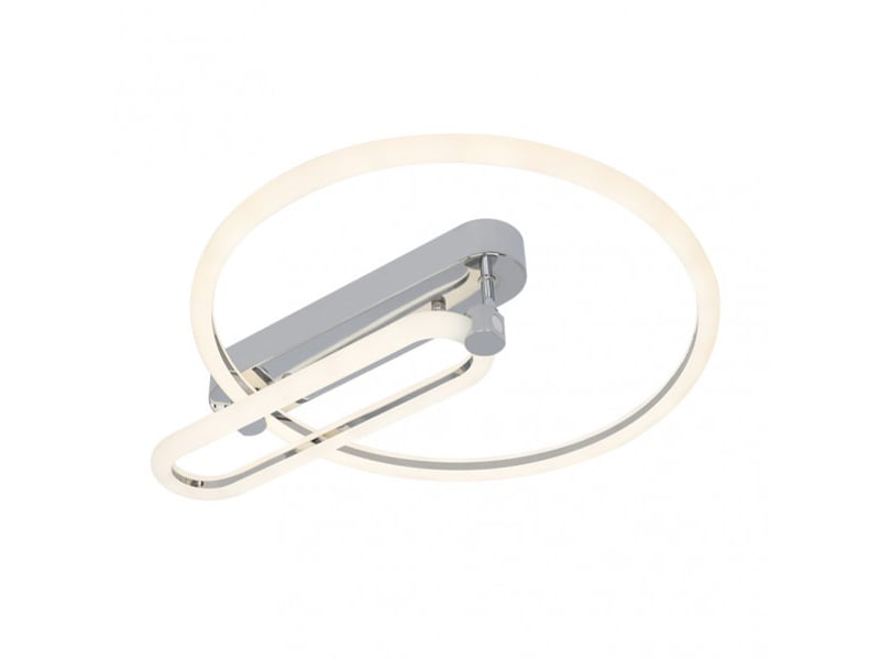  Fabrilamp adhara, plafonnier, moderne, led, 57 w, 7695 lm, 3000-4000-6500 k, chromé, 8 x 49 x 40 cm 171985620 - Conforama E