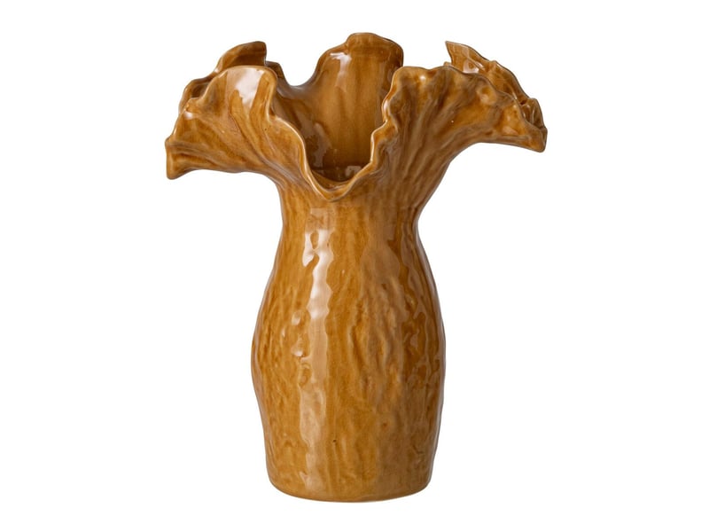  Vase corolle en argile yves 30cm moutarde  - Conforama A