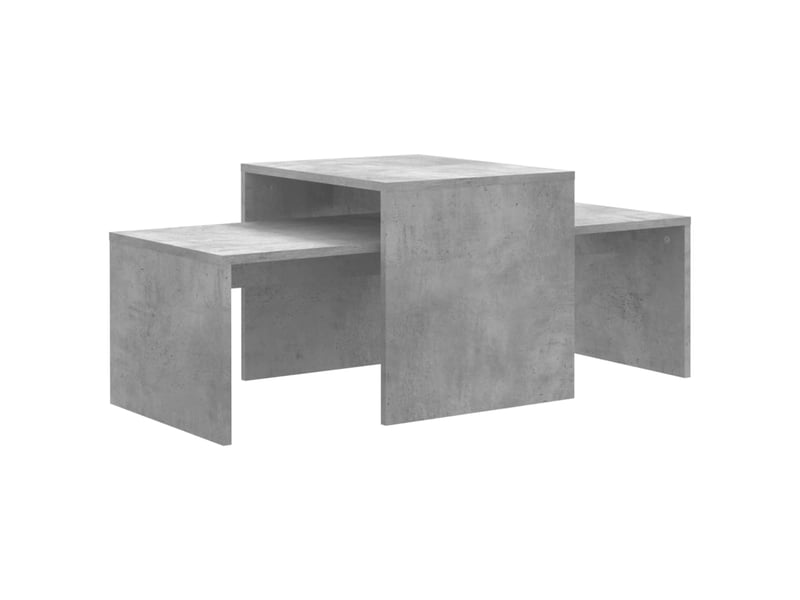  Ensemble de tables gigognes 2 pcs gris béton 100x48x40 cm bois ingénierie  - Conforama A