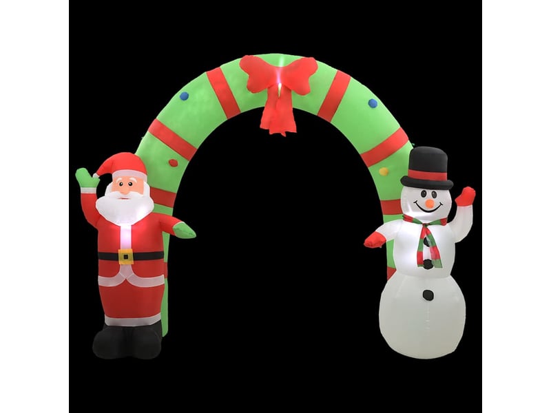  Arche gonflable avec père noël et bonhomme de neige led 223 cm  - Conforama C