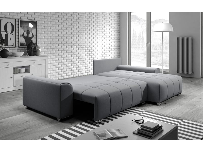 Canapé d’angle rivolli 260 cm noir convertible avec coffre Rivolli - Conforama D