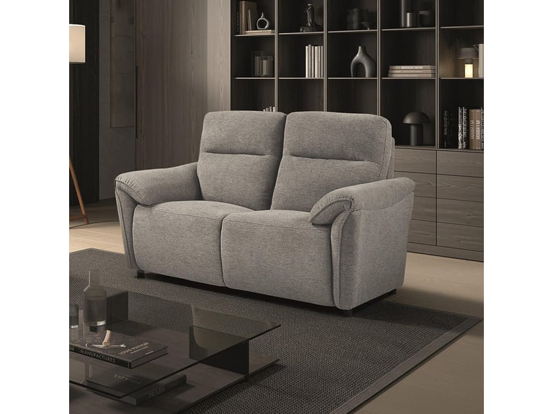  Canapé 2 places fixe tissu gris chiné - balco BALCO - Conforama B