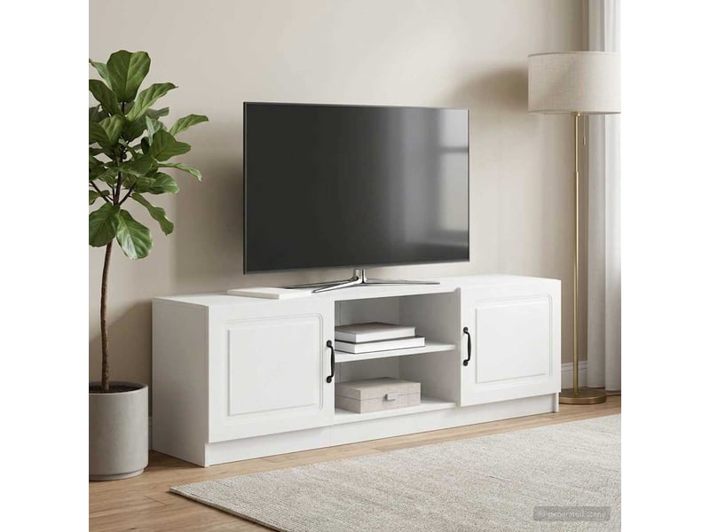  Meuble tv - banc tv - meuble de rangement blanc 150 x 31 x 47 cm bois d'ingénierie  - Conforama D