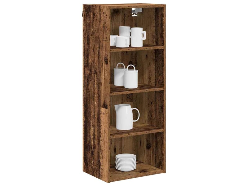  Meuble de rangement cuisine, armoire suspendue bois ancien 40x29,5x100cm  - Conforama C