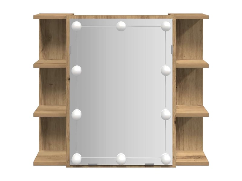  Armoire à miroir avec led chêne artisanal 70x16.5x60 cm  - Conforama E