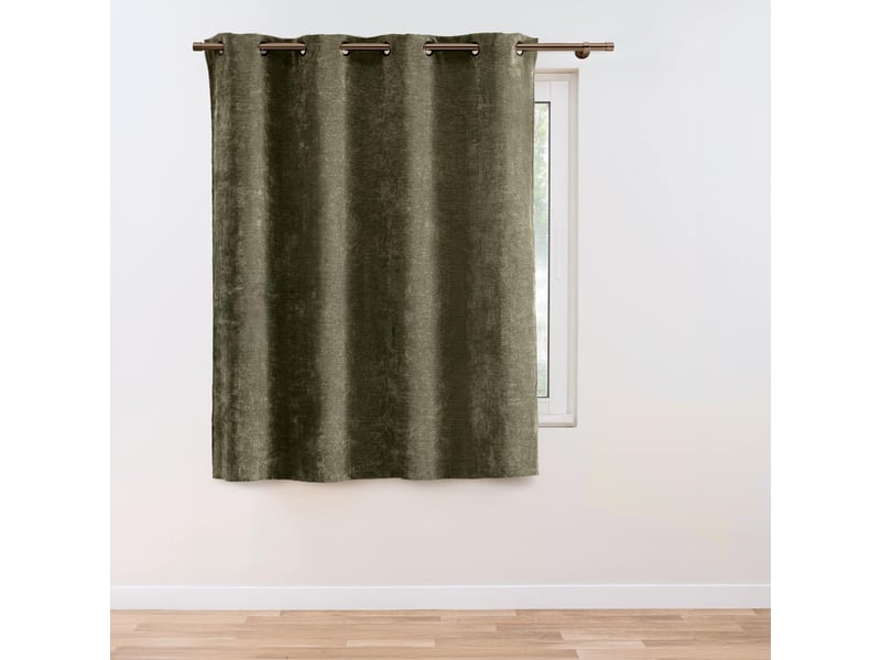  Rideau tamisant à œillets en velours chenille 140x180 cm  - Conforama A