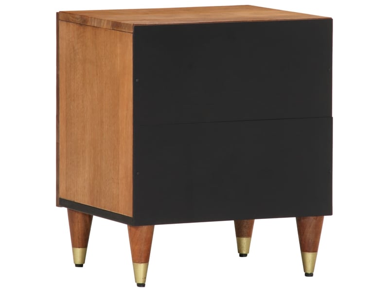  Tables de chevet 2 pièces 40x33x46 cm bois de manguier solide  - Conforama E