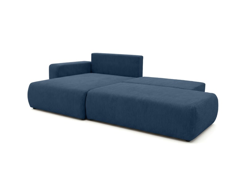  Alya - canapé d'angle max fixe et convertible 5 places en velours côtelé  - Conforama D