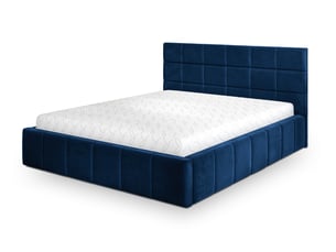 Lit coffre 180x200 cm <strong>MASSENO</strong> <strong></strong> coloris bleu