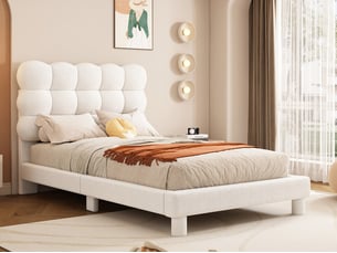 Lit simple 90x200 cm <strong></strong>  <strong></strong> coloris blanc