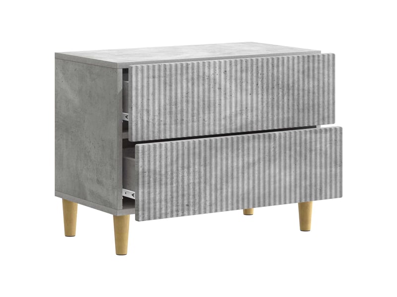 Table de chevet - cabinet de chevet - table de nuit avec tiroir gris béton 62 x 34,5 x 48 cm - Conforama C