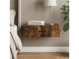 Table d'appoint murale, table de salon 59 x 34,5 x 17 cm bois d'ingénierie cf36381