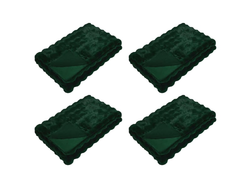  Couverture décorative, couverture antidérapante en fausse de lapin 4 pc 13.65 kg shl156  - Conforama A