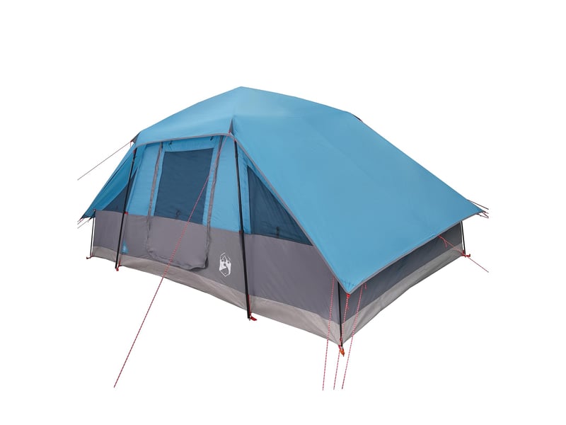 Tente de camping, tente familiale avec auvent imperméable 6 personne bleu - Conforama C