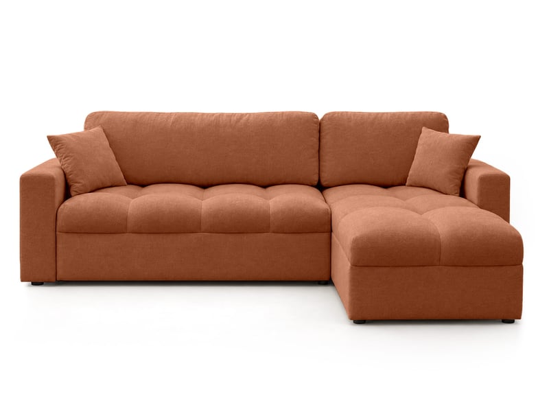  Cyro - canapé d'angle réversible 4 places convertible avec coffre en tissu - best mobilier - rouille CYRO - Conforama A