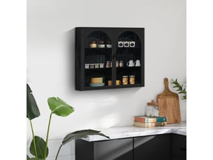 Vitrine coloris noir ARVELLA - 70 cmx60 cm