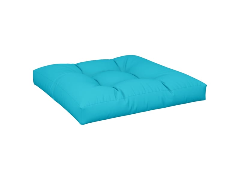  Coussin de palette, coussin de chaise, coussin de canapé turquoise 80x80x12 cm tissu cf55484  - Conforama D
