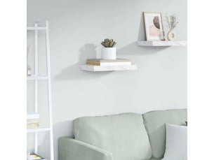 Étagère flottante, étagère suspendue montage mural marbre blanc 40 x 23,5 x 3,8 cm cf42548