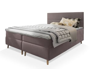 Lit avec rangement 160x200 cm <strong>MASSENO</strong>  <strong></strong> coloris rose