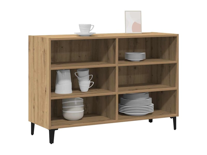  Buffet - bahut - meuble de rangement chêne artisanal 103,5x35x70 cm bois d'ingénierie  - Conforama D