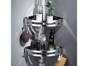 Étagère douche,rangement douche,étagère salle de bain en acier inoxydable avec 2crochets, - rwetagère et rangement de douche