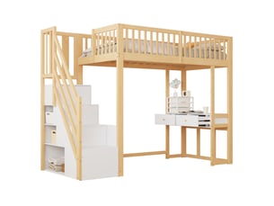 Lit mezzanine 90x200 cm <strong></strong> <strong></strong> coloris bicolore