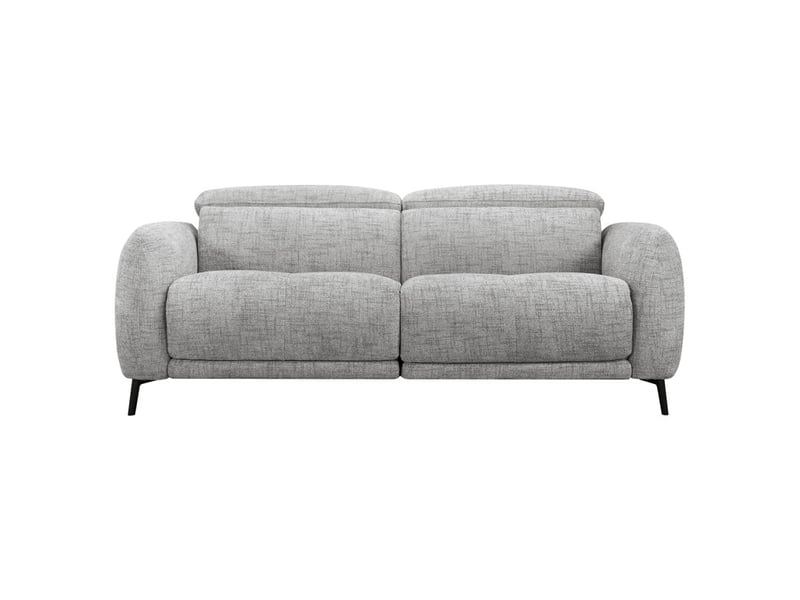 Canapé relax motorisé 3 pl en tissu chiné gris taupe – june - Conforama C