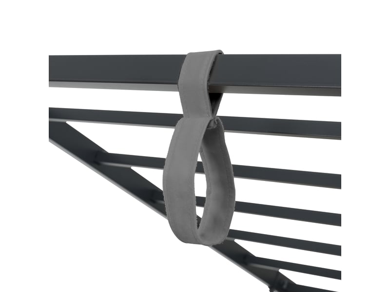  Lit coffre enfant 90x190 cm avec rangement, grille ludique et côtés interchangeables, velours, gris, sans matelas  - Conforama R