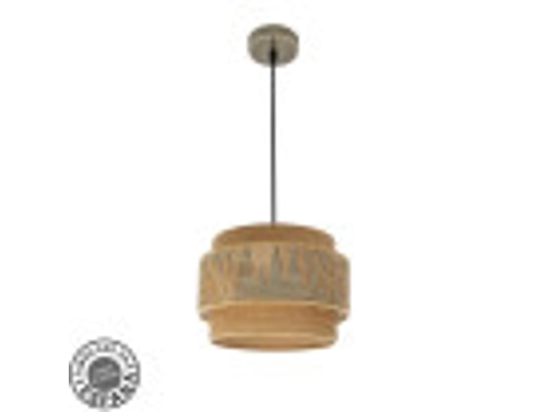  Suspension fabrilamp samoa cuir camel 1 x e27 ø 30 cm 231493014 - Conforama B