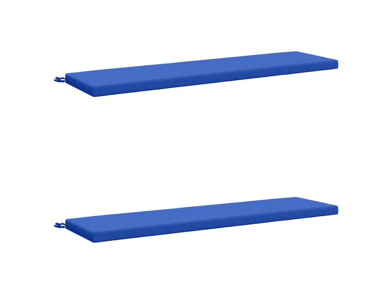 Lot de 2 coussins de banc, coussins d'assise soest 100 % polyester bleu royal cf56784 - Conforama A