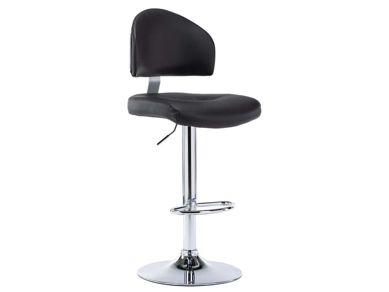  Tabouret de bar, chaise de bar noir similicuir shl1401  - Conforama B