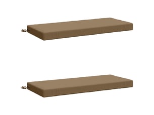 Lot de 2 coussins de banc, coussins d'assise soest 100 % polyester taupe cf57471