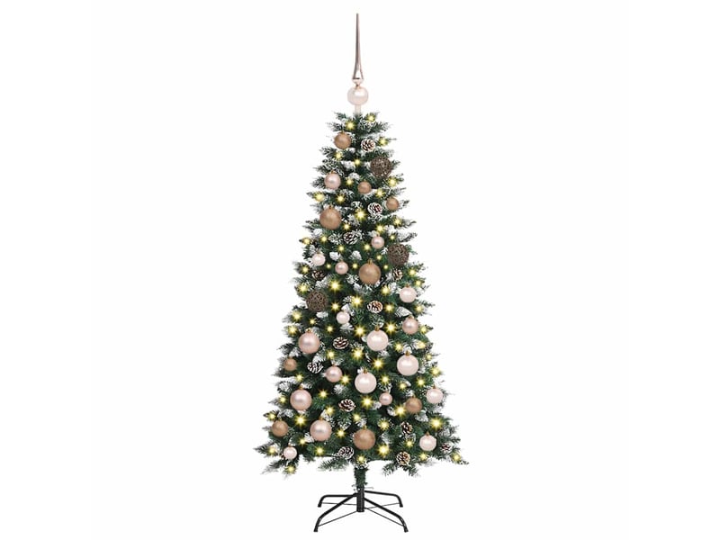  Sapin de noël artificiel, arbre de noël vert 120 cm pvc, plastique et acier shl1452  - Conforama C