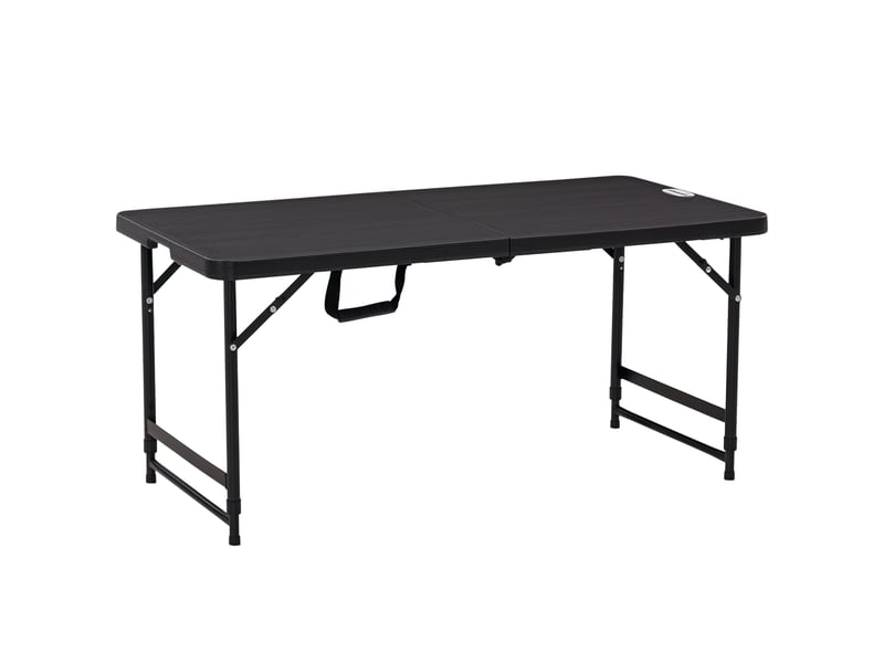  Table de jardin rectangulaire pliable camping pour 4 personnes hauteur réglable 118 x 60 x 74 cm  - Conforama A
