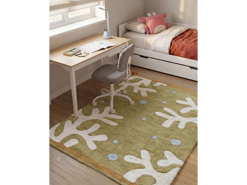 Tapis enfant jajpur  vert 140 x 200 cm coton  - Conforama B