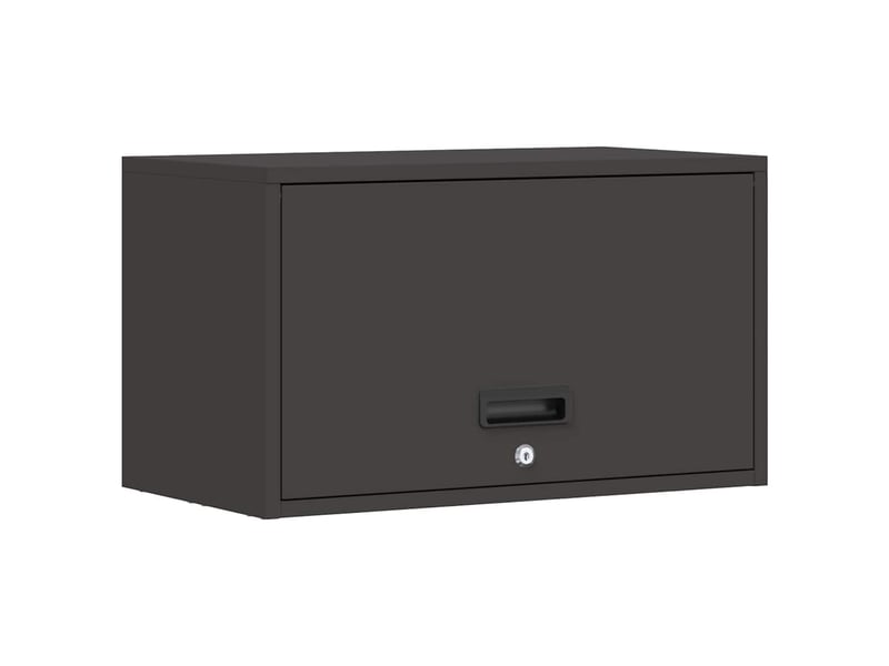  Armoire murale salon, meuble de rangement pour garage noir 60 x 33 x 35 cm  - Conforama A