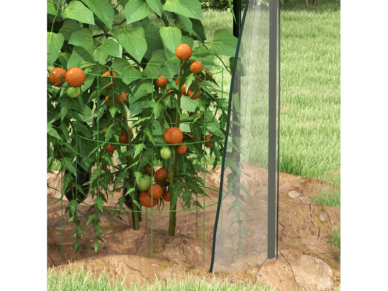  Serre de jardin 90x90x145 cm – transparente – double porte et bâche pe anti-uv pour plantes grimpantes  - Conforama D